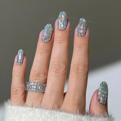 disco nails coachella look